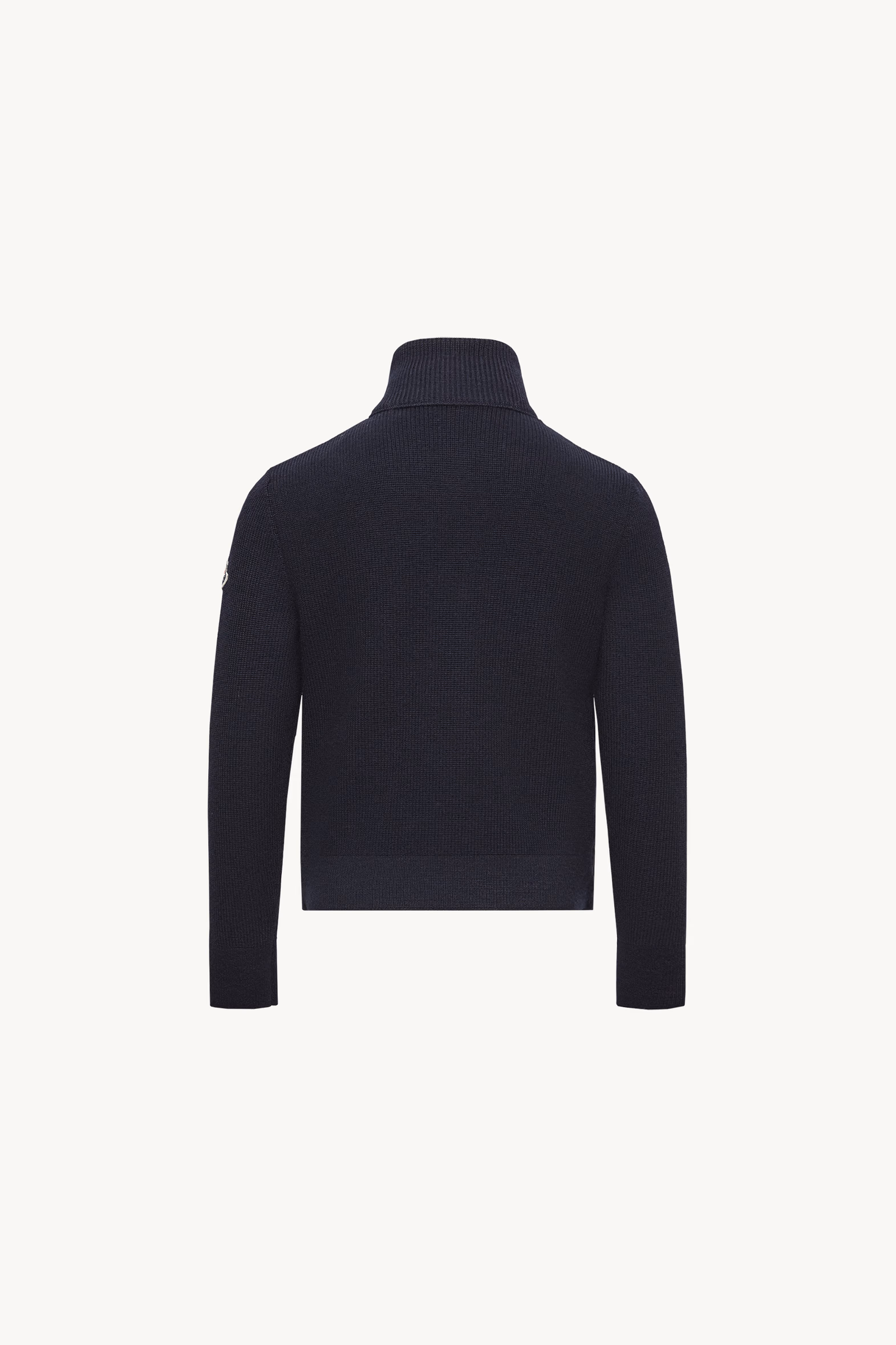 Padded Wool Blend Zip-Up Cardigan Boy Navy Blue Moncler 4